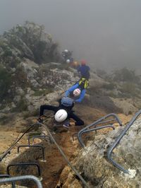 Subiendo por la vía ferrata