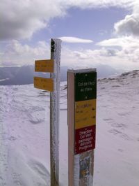 Señal en el Col de l'Arc