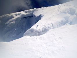 Grieta con escalera