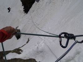 Asegurando en la subida a las posiciones del Veleta