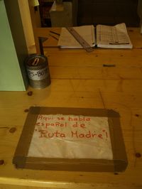 Mensaje en el refugio de Oulettes de Gaube