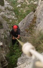 Rápel en la Sierra de Bernia (Alicante)