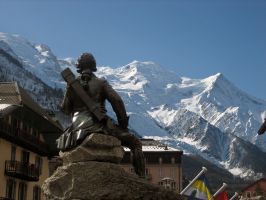 Monumento a Paccard en Chamonix (Francia)
