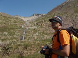 Cerca de los Estanys Blaus en los Pirineos (Lérida)