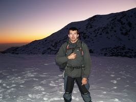Puesta de sol en el refugio de la Caldera, Sierra Nevada (Granada)
