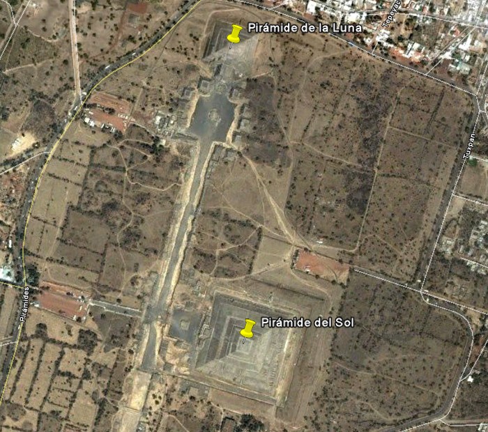 Satellite picture of Teotihuacan