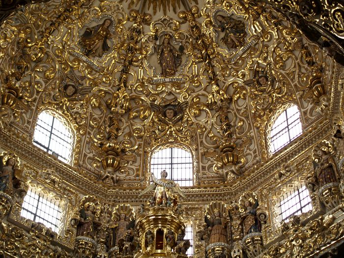 Capilla del Rosario en el Templo de Santo Domingo en Puebla
