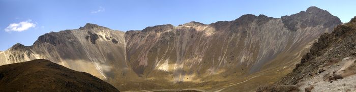 Vista del borde el cráter