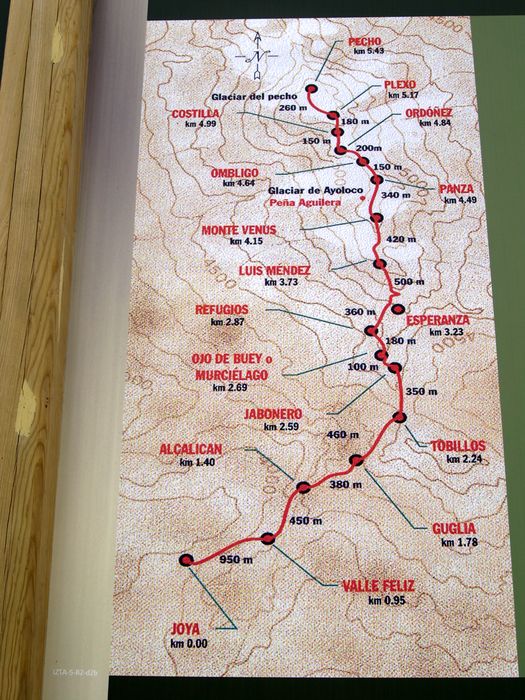 Mapa en el inicio del sendero en La Joya