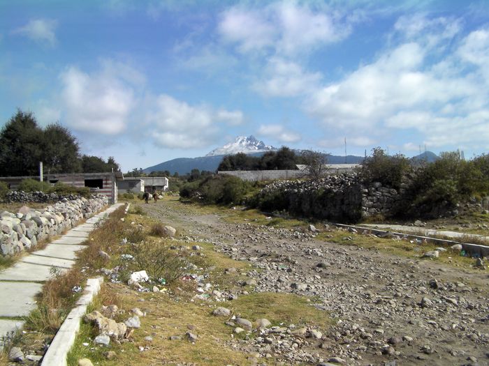 Inicio del camino a La Malinche desde San Miguel Canoa