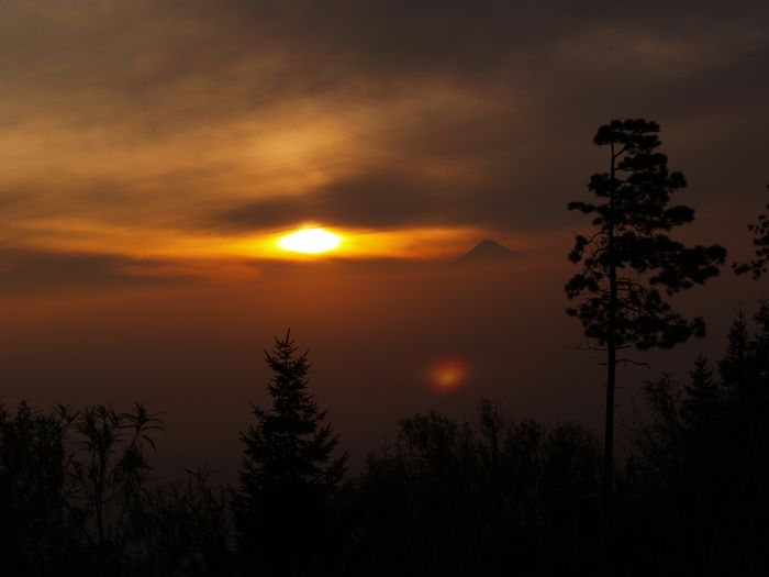 Puesta de sol bajando de La Malinche