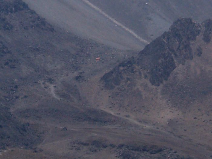 El albergue Fausto González Gomar en la cara suroeste del Pico de Orizaba