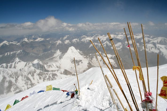 Vista desde la cima del Muztagh Ata