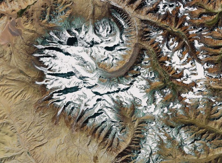 El Muztagh Ata visto desde el espacio