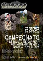 Cartel de Cabe�� carrera por monta�a 2008